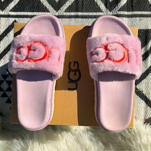 NWOT Ugg Laton Fur Slide Sz 10